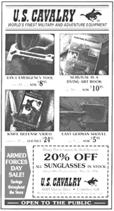 US Cavalry Magazine Ad