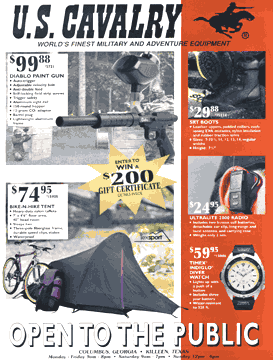 US Cavalry Sales Flyer