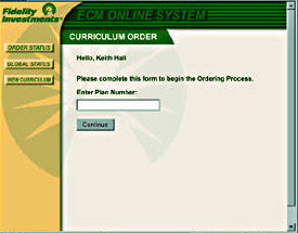 Fidelity Investments web application